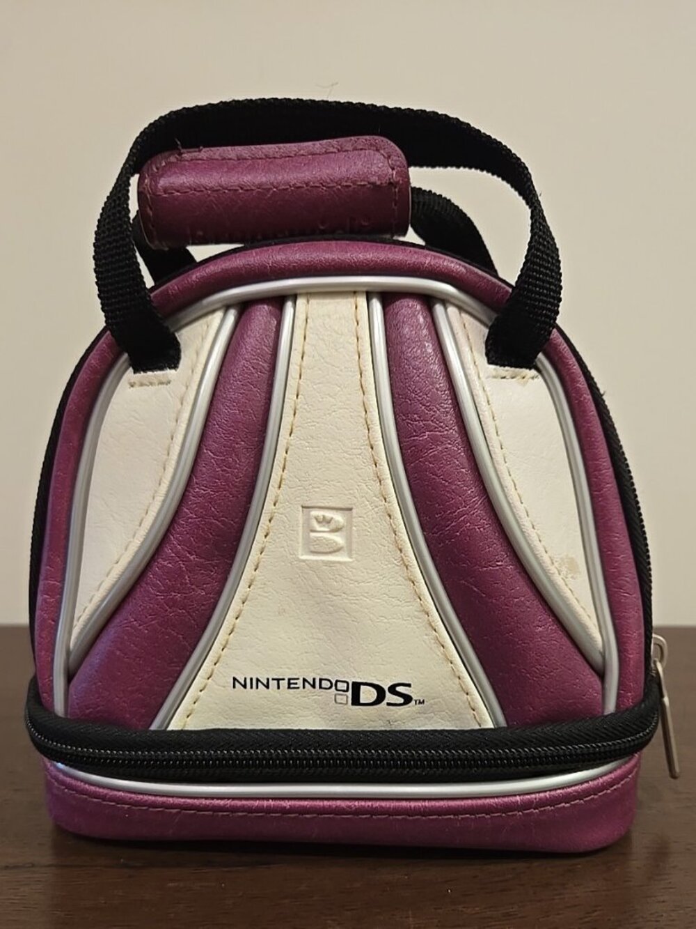 Nintendo DS Brunswick Mini Bowling Bag Travel Carry Case Purple Black & White